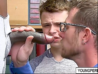 Little Twink Double Anal Fucked By His Step dad And big cock black brunette